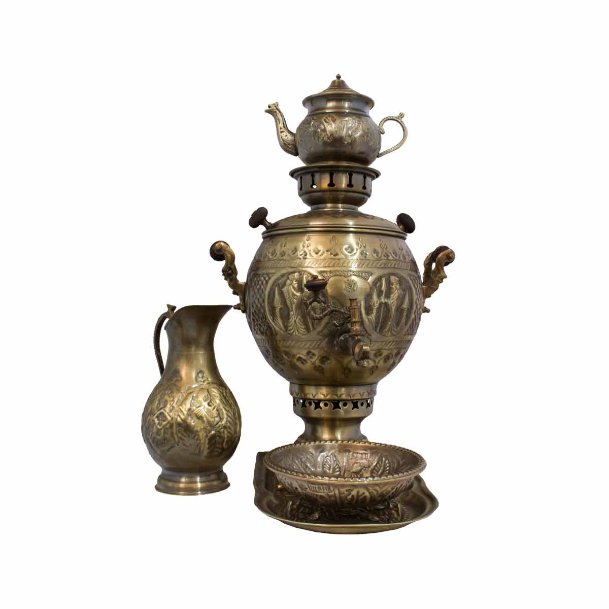 سماور مسی قلم کاری