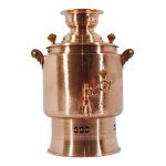 سماور روگازی مسی پایه دار