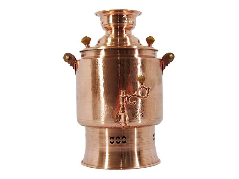 سماور روگازی مسی پایه دار