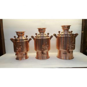 سماور روگازی مسی پایه دار