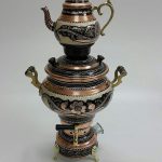 سماور مسی مینا کاری