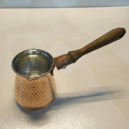 قهوه جوش مسی دسته چوبی